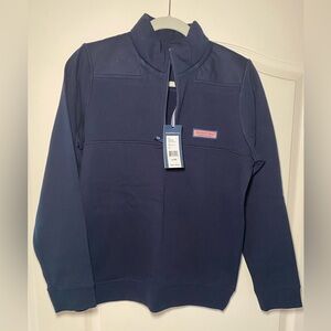 NWT Boys Vineyard Vines Quarter Zip Size L(16) Navy
